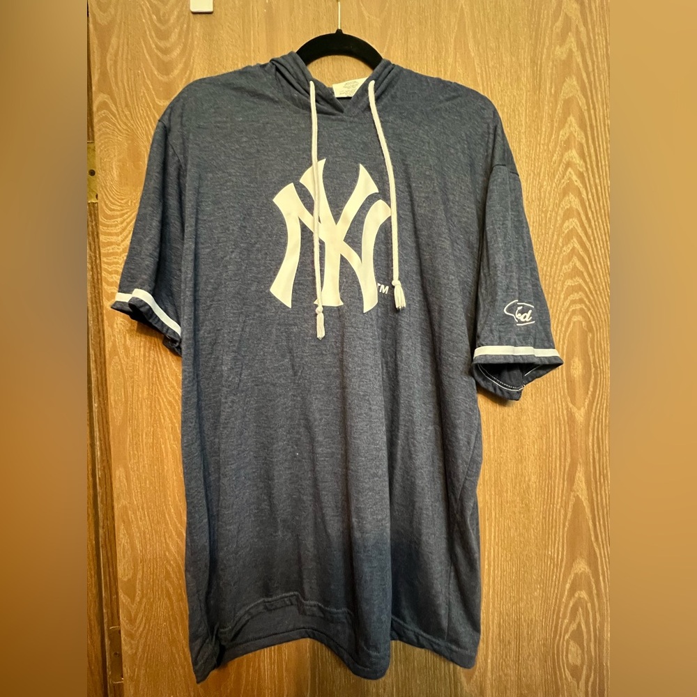 Blue New York Yankees Hoodie T-Shirt